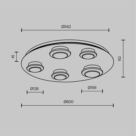 Потолочный светодиодный светильник Maytoni Pharao MOD361CL-L58BS3K