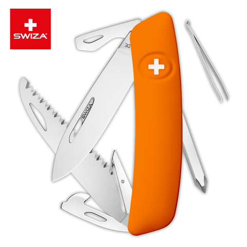 Швейцарский нож SWIZA D06 Standard, 95 мм, 12 функций, оранжевый