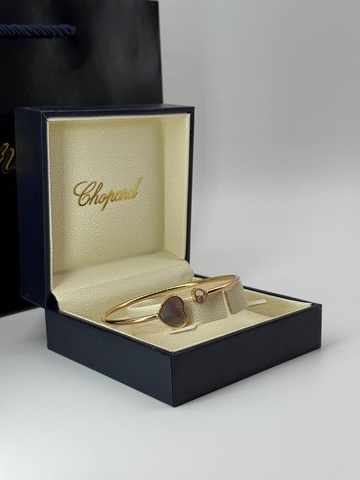 Браслет сердце серый перламутр Chopard VGOLD
