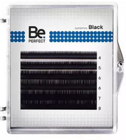 Черные ресницы Be perfect Black MIX 6 линий