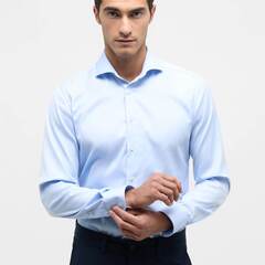Сорочка мужская Eterna Slim Fit 8817-F182-00 из твила голубая