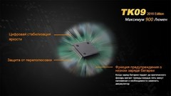 Купить мощный светодиодный фонарь тактический Fenix TK09, 900 лм, аккумулятор