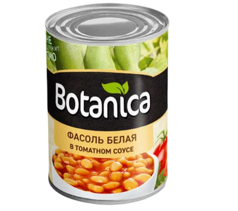 Фасоль белая в томатном соусе Botanica 425мл