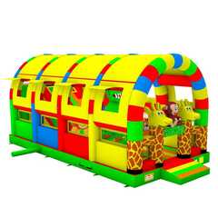 Коммерческий надувной батут «Страна Сафария 3» с крышей, 10x5x5 м