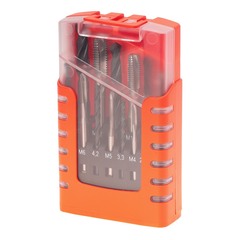 Набор метчиков машинных M3 -M12 HSS DIN371/376 (B/4-5P, + сверла) 14пр Bucovice(CzTool) 104001