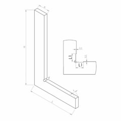 Угольник поверочный 250х160мм (УП- плоский) PN255120 Kinex 4012