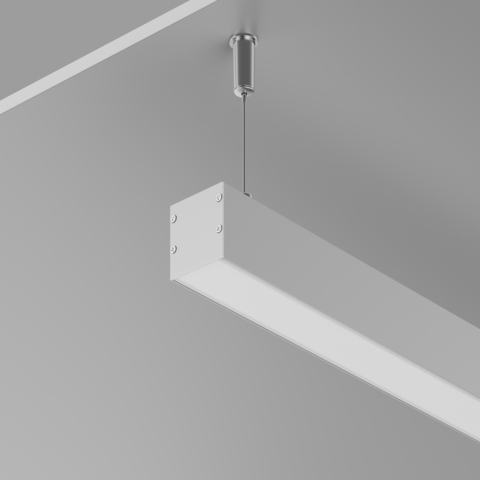 Алюминиевый профиль Maytoni накладной-подвесной 35x35 (Серебро, 2 м), ALM-3535BT-S-2M 633001