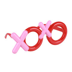 Очки, ХОХО, Красный/Розовый, 1 шт.