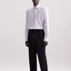 Сорочка мужская Seidensticker Shaped Fit 01.845334-16 в синюю микроклеточку