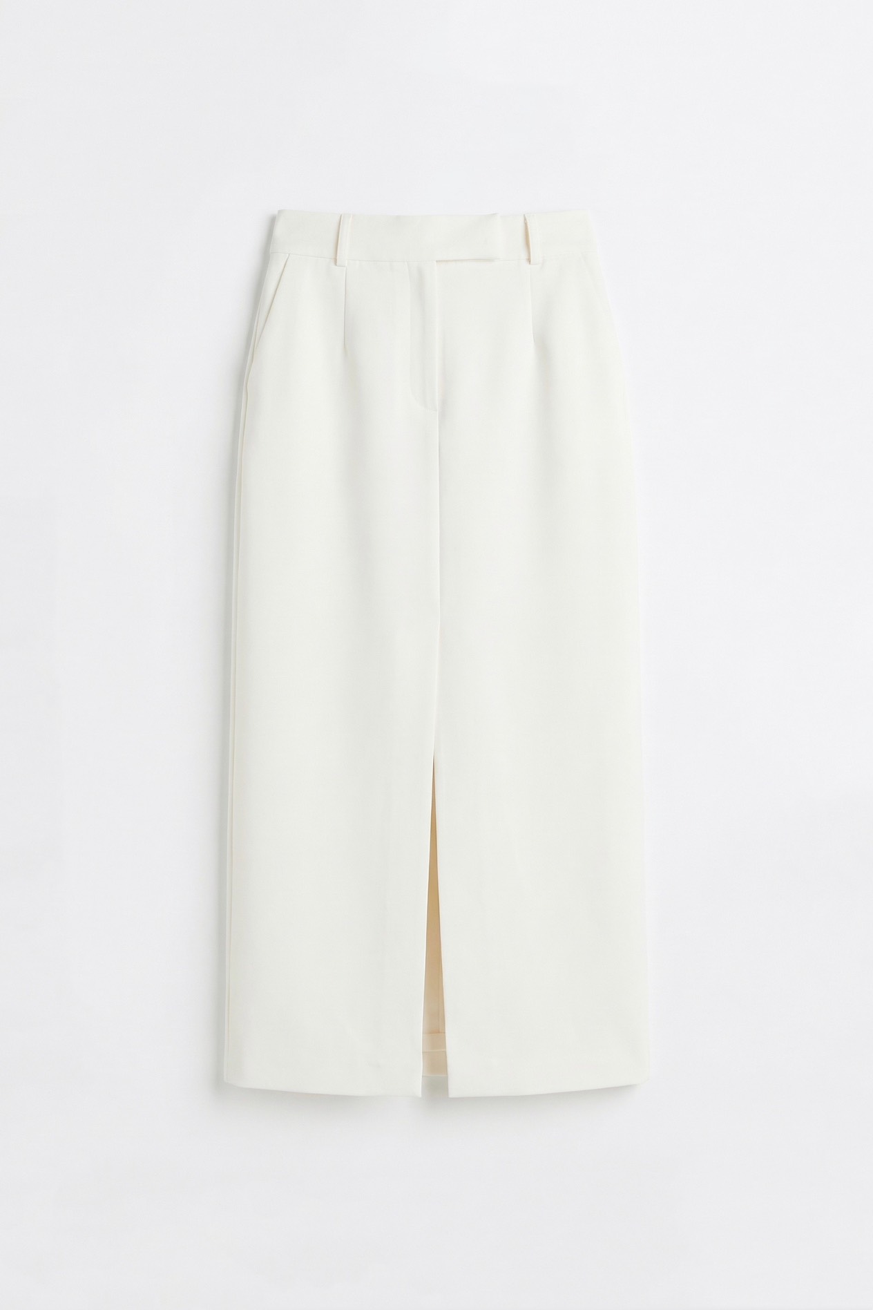 Юбка макси со шлицей, молочный