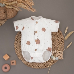 Боди с коротким рукавом из муслина