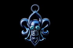 Силиконовый молд Череп Флер де Лис