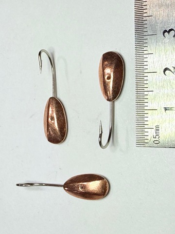 Мормышка Mustad тип 301 цв: медь (2,1гр. d-7,5х14мм)