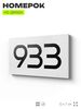 Номер на дверь 933, табличка на дверь для офиса, квартиры, кабинета, аудитории, склада, белая 120х70 мм, Айдентика Технолоджи
