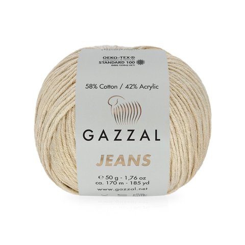 Пряжа Gazzal Jeans 1113 светлый беж