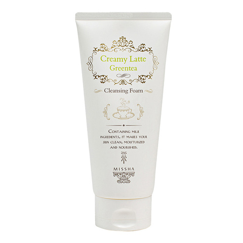 Missha  Creamy Latte Green Tea Cleansing Foam очищающая пенка с экстрактом зеленого чая