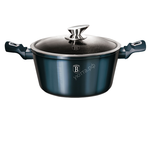 Кастрюля со стеклянной крышкой на 4,1 литра BH-1879 Aquamarine Metallic Line - купить