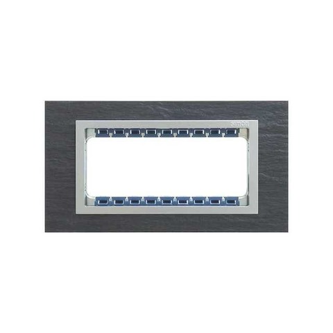 Рамка на 1 пост - 5 модулей. Цвет Сланец / алюминий. Simon 82 Centralizaciones. 82957-63