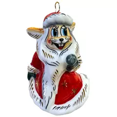 Ёлочная игрушка ЗАЯЦ В ШУБЕ 