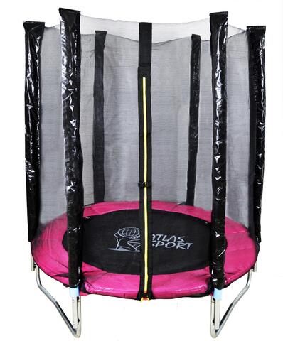 Батут Atlas Sport 140 см (4.5ft) на эластичных ремнях Pink