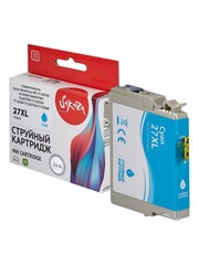 Струйный картридж Sakura C13T27124022 (27XL Cyan) для Epson WorkForce WF-7110DTW, 7610DWF, 3640DTWF, 7620DTWF, 7210DTW, 7715DWF, 7720DTWF, 7710DWF, водорастворимый тип чернил, голубой, 14,6 мл., 1100 к.