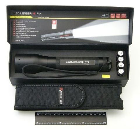 Фонарь ручной Led Lenser P14, чёрный, светодиодный, AAx4 (500901)