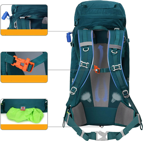 Картинка рюкзак туристический Nevo Rhino 8814-nw Green - 5