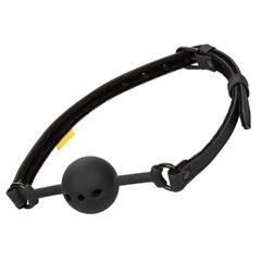 Черный силиконовый кляп-шар Breathable Ball Gag - 