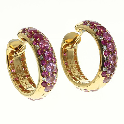 Серьги с Рубинами и Бриллиантами, E0103-0/13