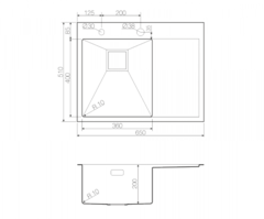 Мойка Omoikiri Akisame 65-GM-L схема