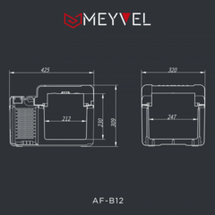 Компрессорный автохолодильник Meyvel AF-B12 (12V/24V, 110V/220V опционально, 12л)