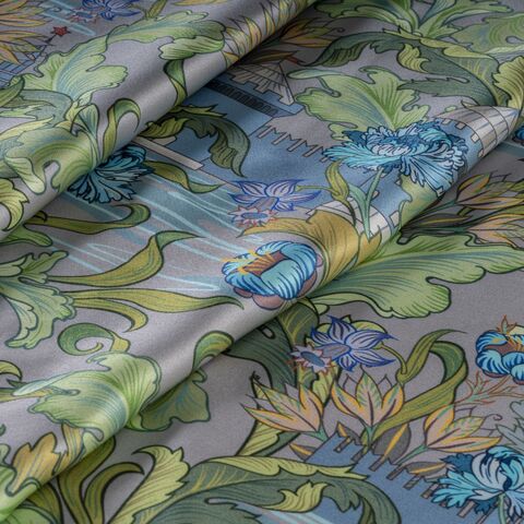 Наволочка 50x70 Mollen Рассвет светло-серая шелковая