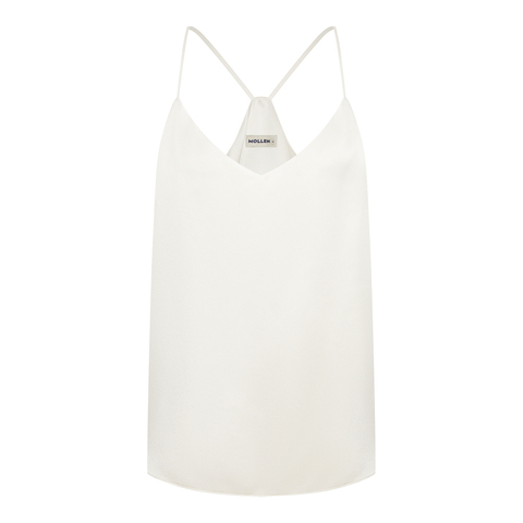 Топ шелковый на подкладке Mollen белый