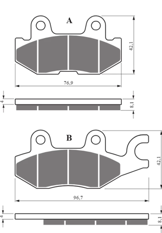 Тормозные колодки дисковые 424 S3