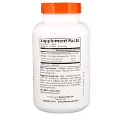 Doctor's Best, ДГК 500 из кальмаров с каламарином, 500 мг, 180 мягких капсул