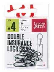 Застежки LJ Pro Series DOUBLE INSURANCE INSIDE LOCK SNAP №004, 55кг, 6шт