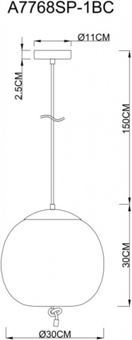 Подвесной светодиодный светильник Arte Lamp CODY A7768SP-1BC