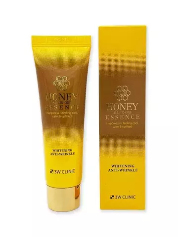 3W CLINIC Honey All-In-One Essence Whitening Anti-Wrinkle Эссенция для лица против морщин отбеливающая медовая