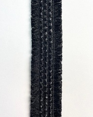 Тесьма с люрексом, цвет: чёрный, ширина 30мм