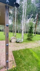 Дождевая цепь «Ковка. Корзинка и шар», темно-серый глянцевый RAL7024