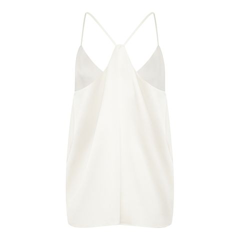 Топ шелковый на подкладке Mollen белый