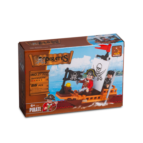 Игровой конструктор Ausini 27303 ПИРАТЫ (66 деталей в наборе)