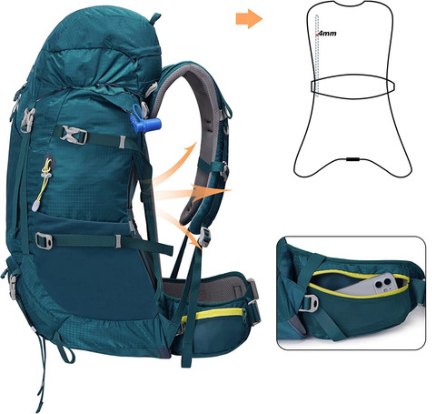 Картинка рюкзак туристический Nevo Rhino 8814-nw Green - 6