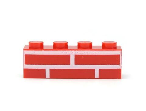 Кирпичик 1X4 Brick детали для конструктора набор 20 шт