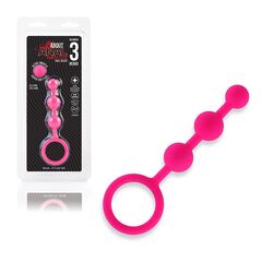 Розовые силиконовые анальные бусы Silicone Anal Beads - 14 см. - 