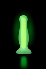 Зеленая, светящаяся в темноте анальная втулка Mortimer Glow - 12,5 см. - 