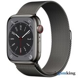 Apple Watch Series 9 GPS + Cellular 45mm Graphite Stainless Steel Case with Graphite Milanese Loop