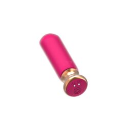 Розовый перезаряжаемый мини-вибратор - 12 см. - 
