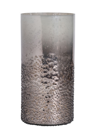 Ваза декоративная широкая 25х13х13см Garda Decor серо-золотистая