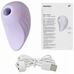 Вакуумный клиторальный стимулятор с вибрацией Pearl Diver Satisfyer сиреневый